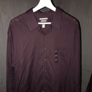 Van Heusen Purple & Striped Dress Shirt
